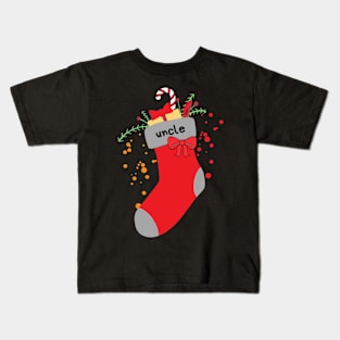 Christmas Stocking With Uncle Label Kids T-Shirt